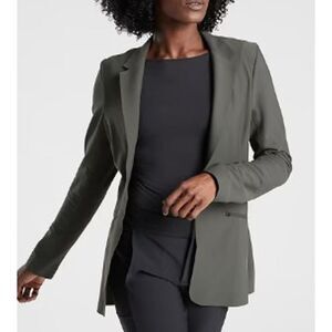 Athleta Interstellar Blazer in Arbor Olive Sz. 8